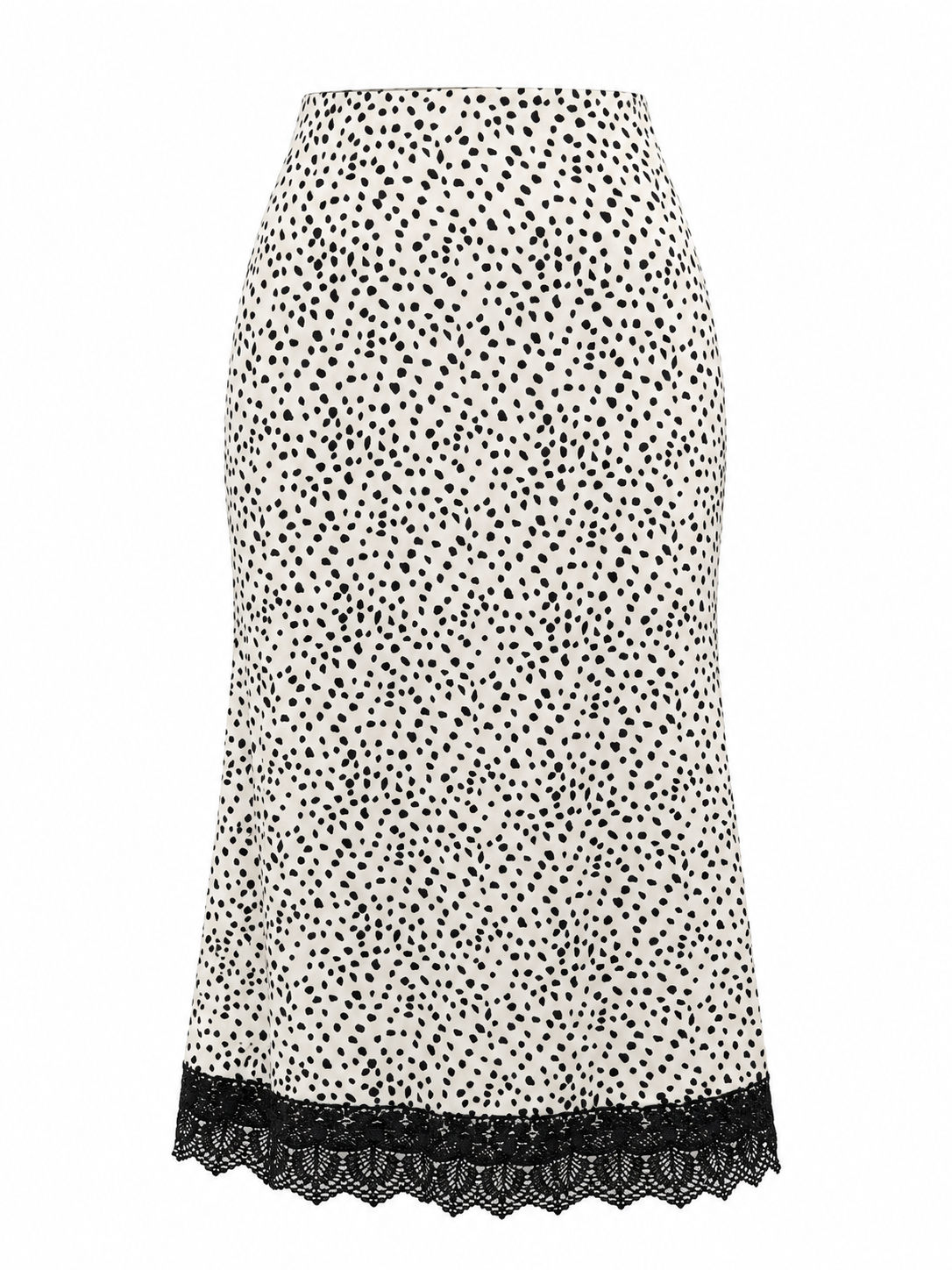 Halter Top and Lace-Trim Midi Skirt Set