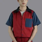 Red & Navy Panel Co-Ord Set