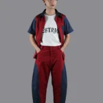Red & Navy Panel Co-Ord Set