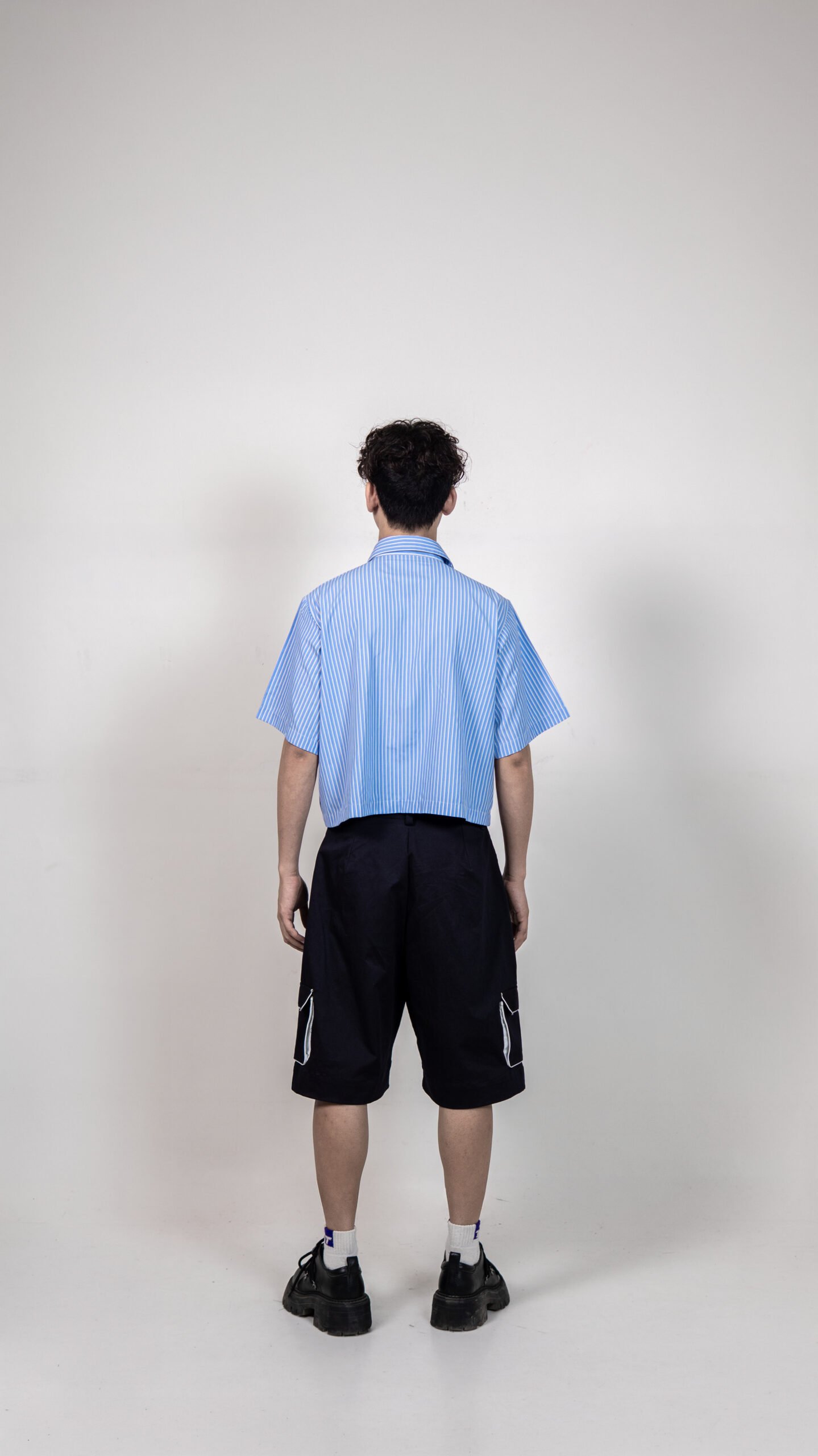 Blue Stripe Buckle Shirt