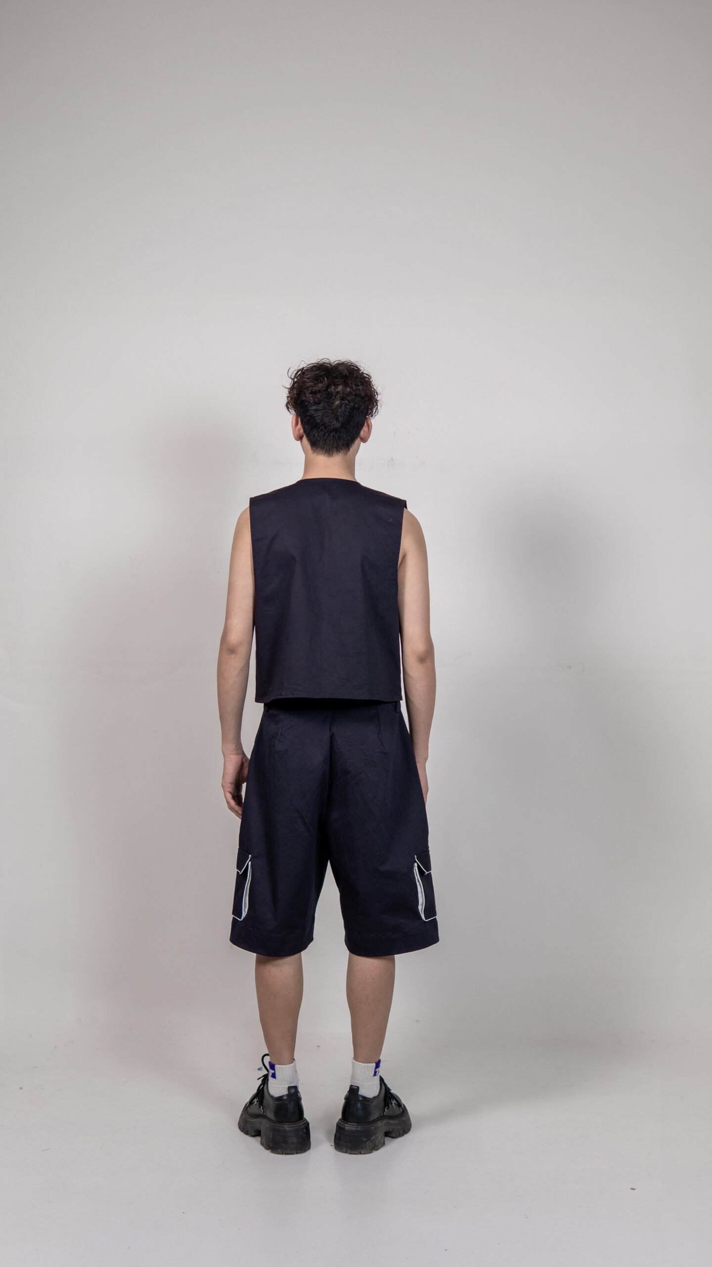 Black Utility Vest & Shorts
