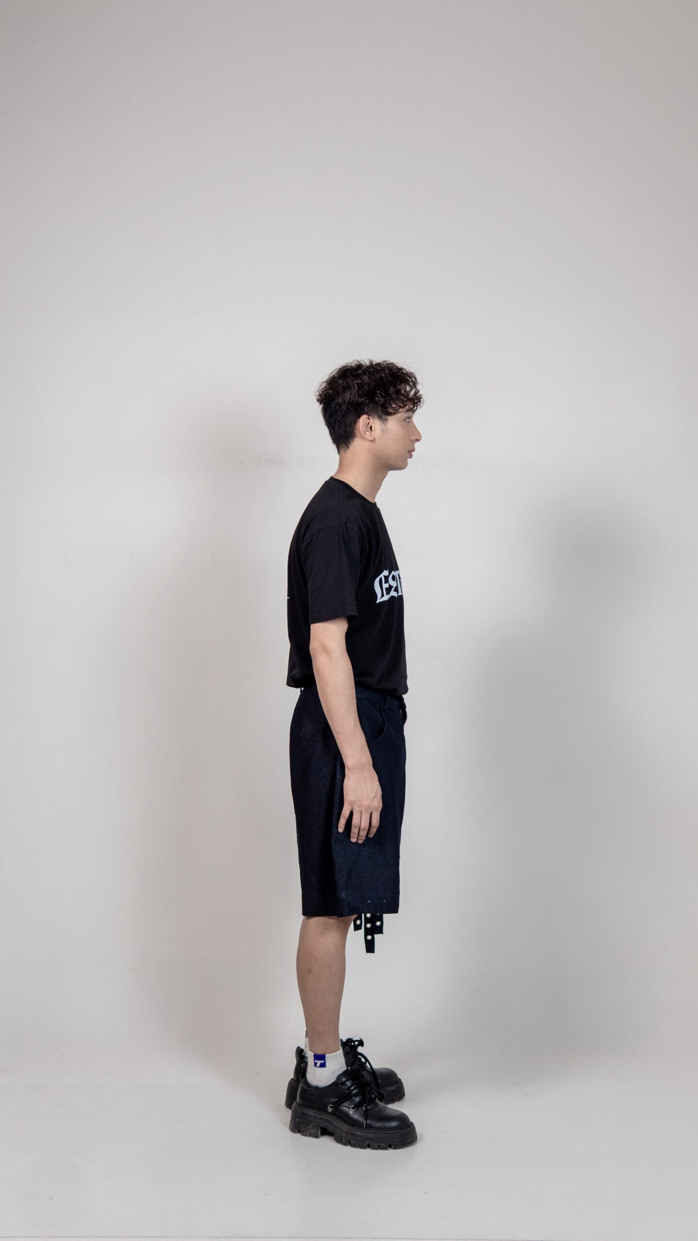 Black Denim Star Patch Shorts