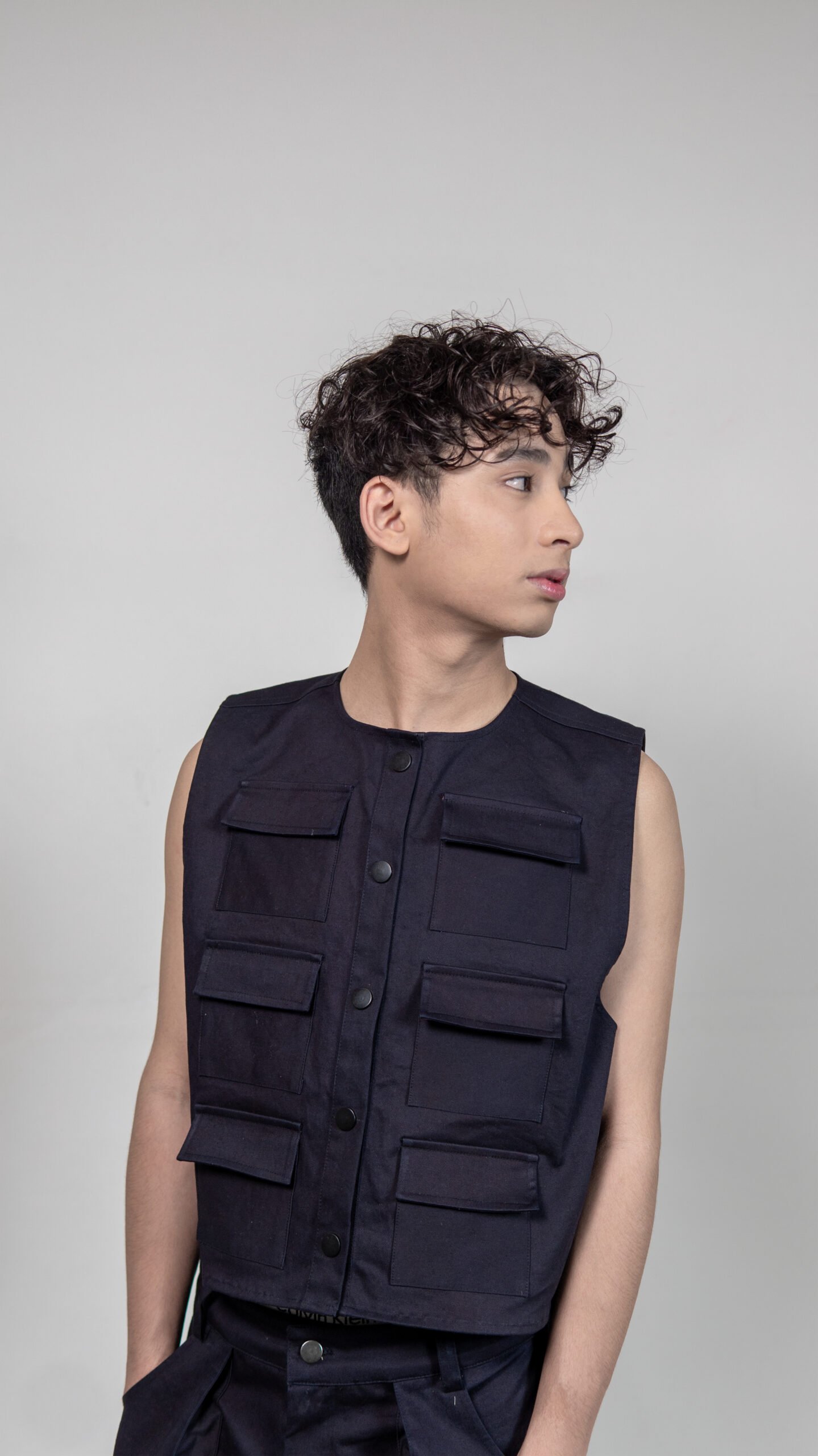 Black Utility Vest & Shorts