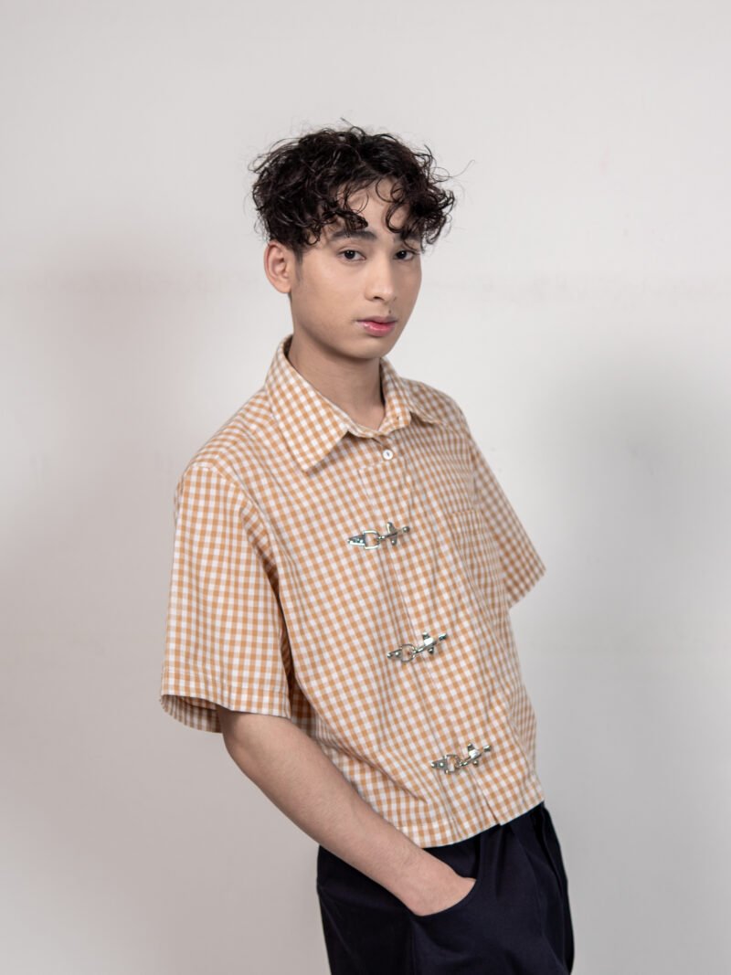 Brown Checked Buckle Shirt