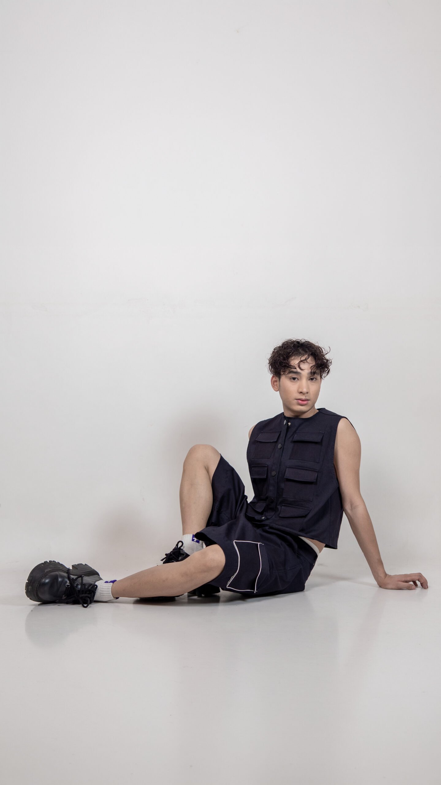 Black Utility Vest & Shorts